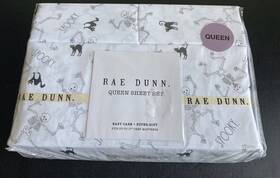Rae Dunn 192598648280 Halloween Queen Size Sheet Set White Skeletons Black Cats New Rae Dunn 192598648280 Halloween Queen Size Sheet Set White Skeletons Black Cats New