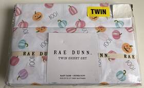 Rae Dunn 729016715837 Pumpkin Pastel Jack O Lantern Boo Halloween Twin Size Sheet Set New Rae Dunn 729016715837 Pumpkin Pastel Jack O Lantern Boo Halloween Twin Size Sheet Set New