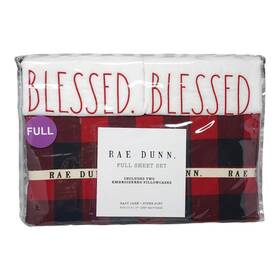 Rae Dunn 729016781672 Full Sheet Set With Two Embroidered Pillowcases Holiday Fits 17 Inch Deep M Rae Dunn 729016781672 Full Sheet Set With Two Embroidered Pillowcases Holiday Fits 17 Inch Deep M