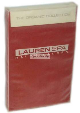 Ralph Lauren 028828014948 Spa Cinnabar Red King Pillowcases New 1st Quality Organic Cotton