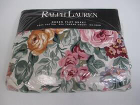 Ralph Lauren 028828079954 Allison Multi Rose Floral Flat Sheet - Queen Ralph Lauren 028828079954 Allison Multi Rose Floral Flat Sheet - Queen