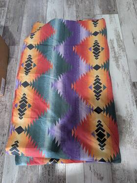 Ralph Lauren 028828191601 Vintage Canyon Bright/full Flat Sheet Southwest Navajo 1989-1991