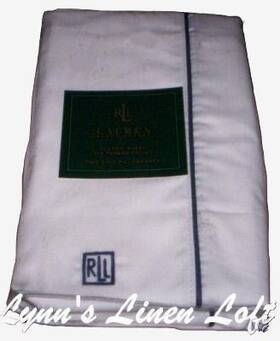 Ralph Lauren 028828269799 Palm Beach Monogram Navy King Pillowcases Rare