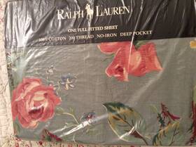 Ralph Lauren 028828350701 Vintage Garden Rambler Full Fitted Sheet 1994 Nip
