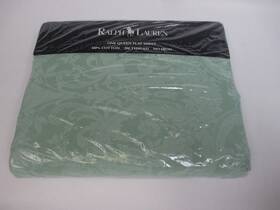 Ralph Lauren 028828364821 Vintage New Avery Green Floral Flat Sheet - Queen