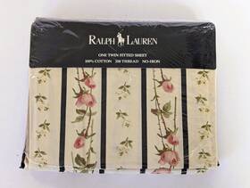 Ralph Lauren 028828387493 Vintage New Ftkatia Roseft Twin Fitted Sheet Inch 39 X 75