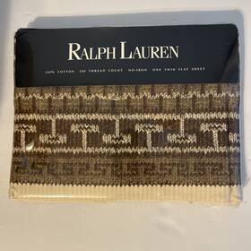 Ralph Lauren 028828683618 New Nazomi Peak Neutral Auckland One Twin Flat Sheet Cotton Ralph Lauren 028828683618 New Nazomi Peak Neutral Auckland One Twin Flat Sheet Cotton