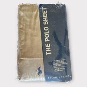 Ralph Lauren 028828883742 Polo Pony Logo Gray Solid Standard Pillowcases Supima Cotton 275 Tc