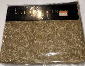 Ralph Lauren 028828914583 Rarerossellini Neutral Camel Flat Sheet 300tc Vintage Luxury Queen