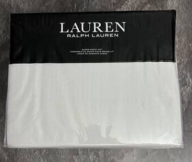 Ralph Lauren 600869034001 Flannel Queen Sheet Set 4 Piece Grey New