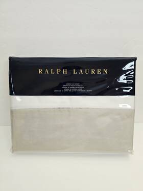 Ralph Lauren 650784170001 Queen Flat Sheet Dover Street Pique Border 100% Cotton New Ralph Lauren 650784170001 Queen Flat Sheet Dover Street Pique Border 100% Cotton New