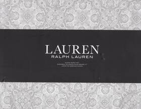 Ralph Lauren 810088130151 Queen Sheet Set Moroccan Medallion Mosiac Grey Floral 4pc Silver