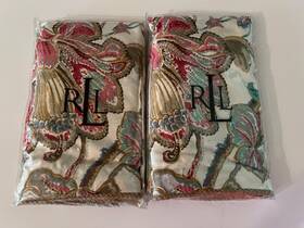 Ralph Lauren 886087010169 Rare Inch Antigua Floral 2 Set Of Euro Shams