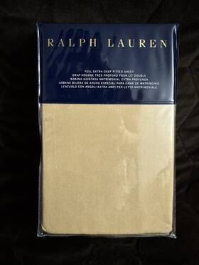 Ralph Lauren 886087120868 100 Full Fitted Sheet Rl 464 Solid Percale Burnished Chamois