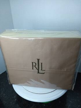 Ralph Lauren 886087154689 Dunham Twin Sheet Set 300 Count Sateen Color Camel Brand New