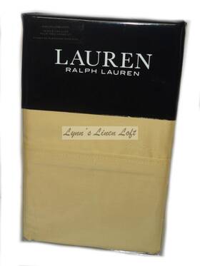 Ralph Lauren 886087157628 Dunham Italian Straw King Pillowcases New Cotton Sateen 300tc