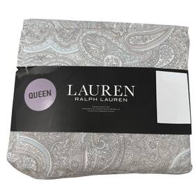 Ralph Lauren 886087158885 Queen Sheet Set Coral Beach Paisley Cottage Gray Blue Floral Ralph Lauren 886087158885 Queen Sheet Set Coral Beach Paisley Cottage Gray Blue Floral