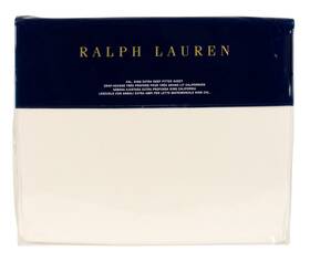 Ralph Lauren 886087243789 Home Cotton Constance Cal King Extra Deep Fitted Sheet White