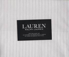 Ralph Lauren 886087337129 Candinelso4 2 Twin Sheet Sets Oxford Stripe Grey 4pc White Ralph Lauren 886087337129 Candinelso4 2 Twin Sheet Sets Oxford Stripe Grey 4pc White