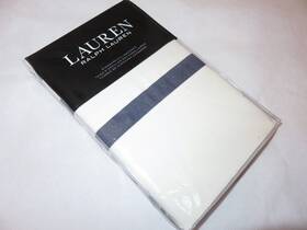 Ralph Lauren 886087390179 Evan Stripe Standard Pillowcases Blue White 135