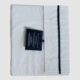 Ralph Lauren 886087432862 Home White Organic Cotton Percale Palmer Flat Sheet Size Full