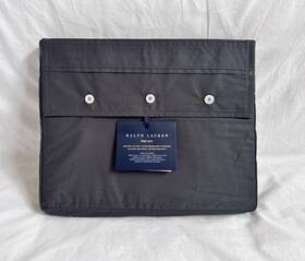 Ralph Lauren 886087434149 Organic Cotton Percale 464 Tc Loft Gray Flat Sheet 125 Nip