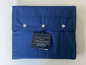Ralph Lauren 886087439106 Percale Organic Cotton King Flat Sheet Blue