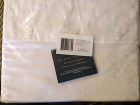 Ralph Lauren 886087457858 Bethany Jacquard Cal King Xtra Deep Fitted Sheet Studio White