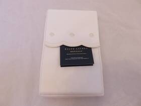 Ralph Lauren 886087458411 Malin Scallop Organic King Pillowcases 500tc White Beige 200