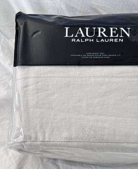 Ralph Lauren 886087460827 4 Pc Kent Linen King Sheet Set 365 Nip