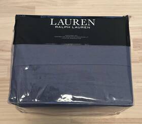 Ralph Lauren 886087460841 Kent Cotton-linen Sheet Set King - Navy