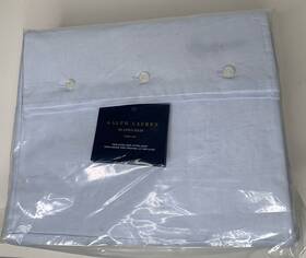 Ralph Lauren 886087466324 100% Linen Extra Deep Twin Fitted Sheet Color Sky Blue Nwt