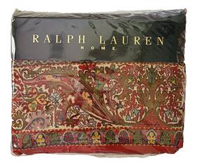 Ralph Lauren Home 000001723519 Galahad King Size Flat Sheet Multi Color Red Paisley Vtg Nos Ralph Lauren Home 000001723519 Galahad King Size Flat Sheet Multi Color Red Paisley Vtg Nos