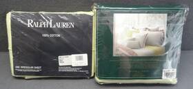 1a51283 Ralph Lauren Home New Queen Sheet Set Crystal Cay Stripe Flat Deep Fitted Vtg Rl