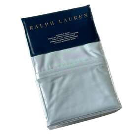 Ralph Lauren Home 886087120448 Rl 464 Solid Percale Queen Flat Sheet Oxford Blue Msrp 115
