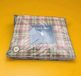 Ralph Lauren Jp-9128 Vintage Jack Plaid King Fitted Sheet New Sealed Rare 14 Inch