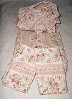 Ralph Lauren Millicent King Sheet Set Pink Floral Stripe Vintage Ralph Lauren Millicent King Sheet Set Pink Floral Stripe Vintage