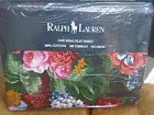 Ralph Lauren New In Bag Isadora King Flat Sheet Black Floral Cotton 200 Thread 028828492647