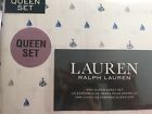Ralph Lauren Queen Nautical Sheet Set White Navy Sea Blue