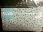 Ralph Lauren Rare Abby Blue Floral Roses Queen Flat Sheet Made In Usa 028828773906