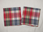 Ralph Lauren Sundeck Plaid Standard Pillowcases Red Blue Yellow Madras
