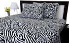 Ramlinen-1-2019 Ramlinen Fitted Flat Sheet King Zebra Print Tc Cotton Pieces