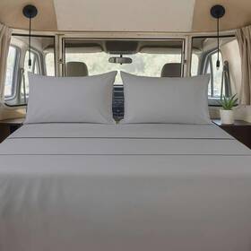 Rvsheets207 Ready To Rest 4 Piece Rv Three Quarter Sheet Set 48x80 - Light Grey Deep Pocket Fitted S