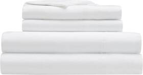 Tr-5pc-head-4pc-141 Ready To Rest 4 Piece Short Queen Sheets- 100% Long Staple Cotton 400-thread-count Cooling