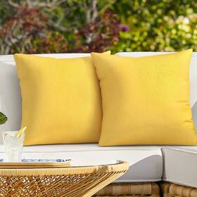 C0015-02 Reequo Pack Of 2 Outdoor Throw Pillow Covers Decorative Solid Line Waterproof