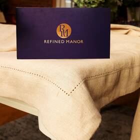 Refined Manor 721352873486 100% Pure Linen Tablecloth 120x60 Elegant Hemstitch Luxury Fabric M Refined Manor 721352873486 100% Pure Linen Tablecloth 120x60 Elegant Hemstitch Luxury Fabric M
