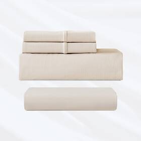 Iss02k Rest Snow Ivory King 4-piece Cooling Bed Sheet Set Soft And Breathable