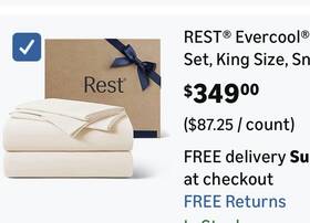 Rest-iss06k Rest Evercool Cooling Sheet Set King Size Breathable Pillowcases Self-cleaning