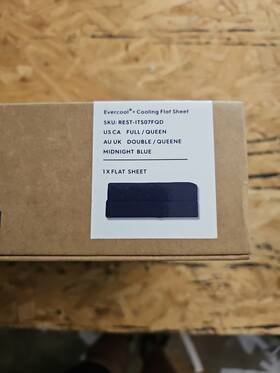 Rest-its07fqd Rest Open Box Evercool Cooling Flat Sheet - Full/queen Midnight Blue