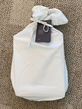 10195598 Restoration Hardware Rh Twin Sheet Set Italian Hotel Satin Stitch Natural